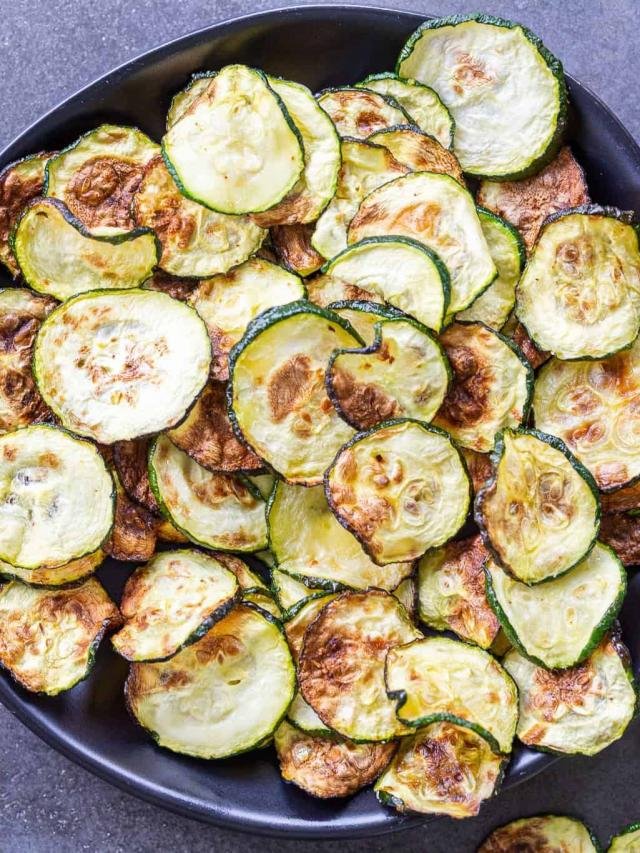 Air Fryer Zucchini Chips (No Breading) Story - Momsdish
