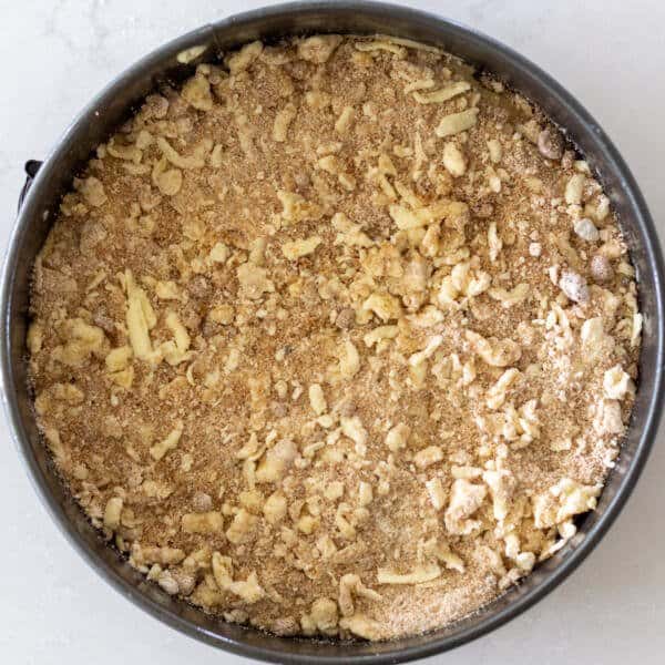 crumble on top fo coffee cake