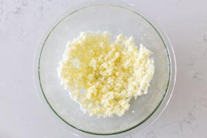 butter with sugar in a bowl