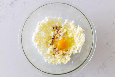eggs with vanilla in an butter mixture