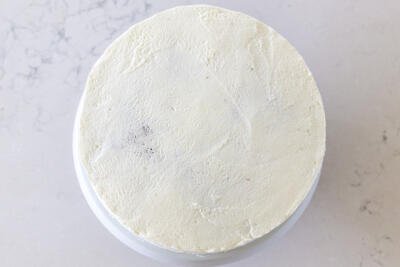 cream applied to a cake