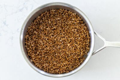 buckwheat in a pan