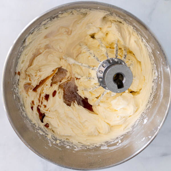 vanilla added to the frosting