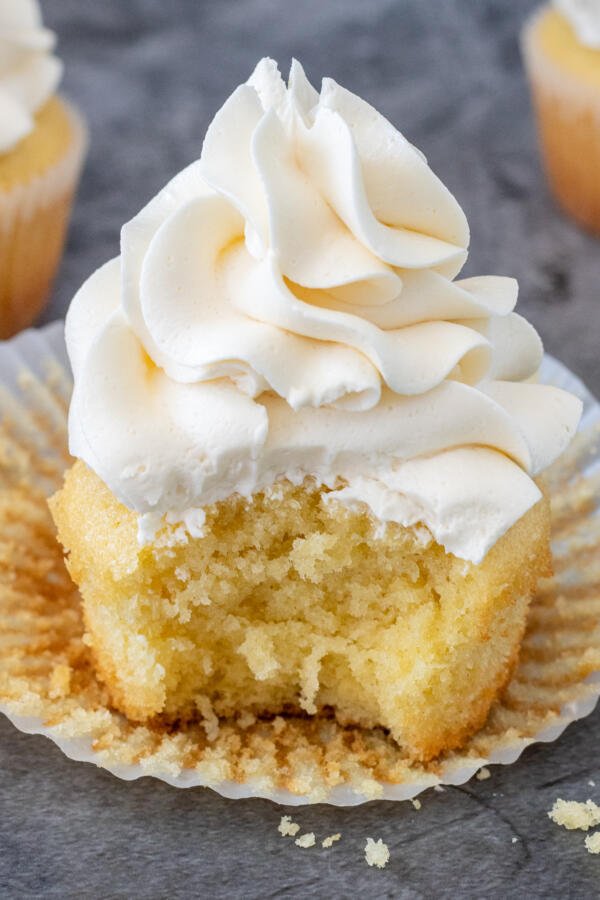 Vanilla Cupcakes (that actually stay moist)