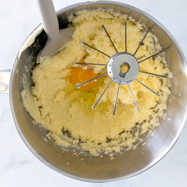 eggs added to the cupcake batter