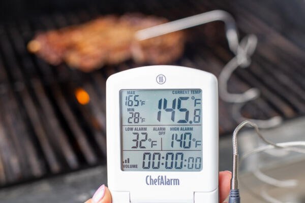 thermometer with steak