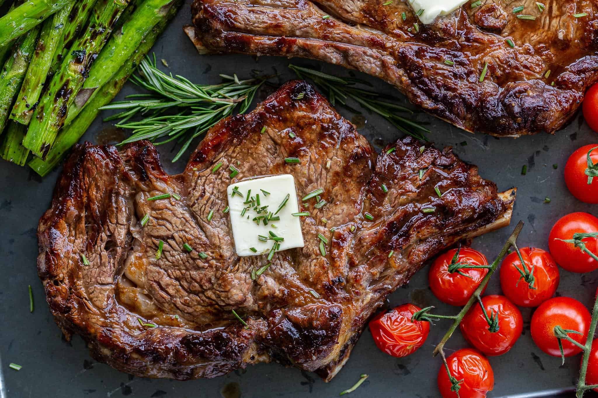 Ribeye Steaks On The Grill