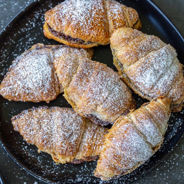 Croissants on a plate