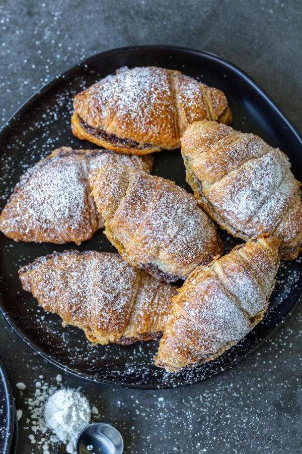 Croissants on a plate