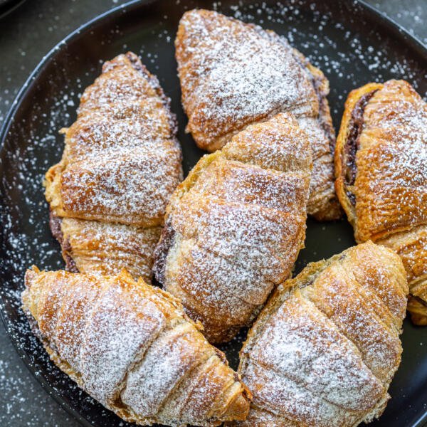 Croissants on a plate