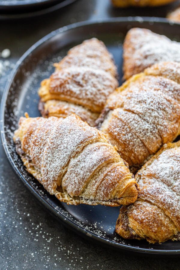 Croissants on a plate