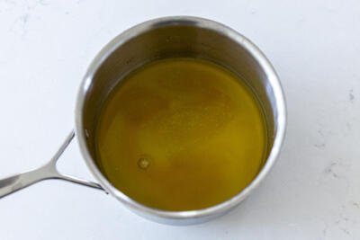 pot with simple syrup in a pot