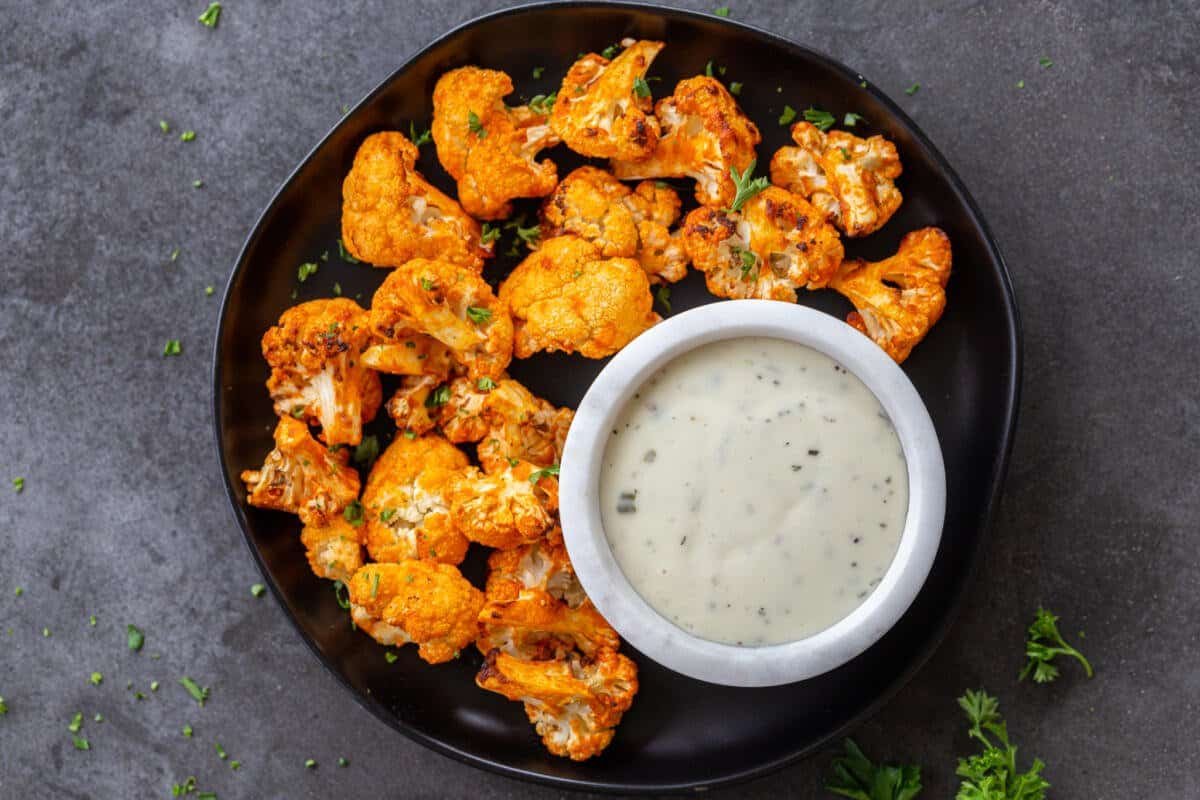 Air Fryer Buffalo Cauliflower (No Breading) Momsdish