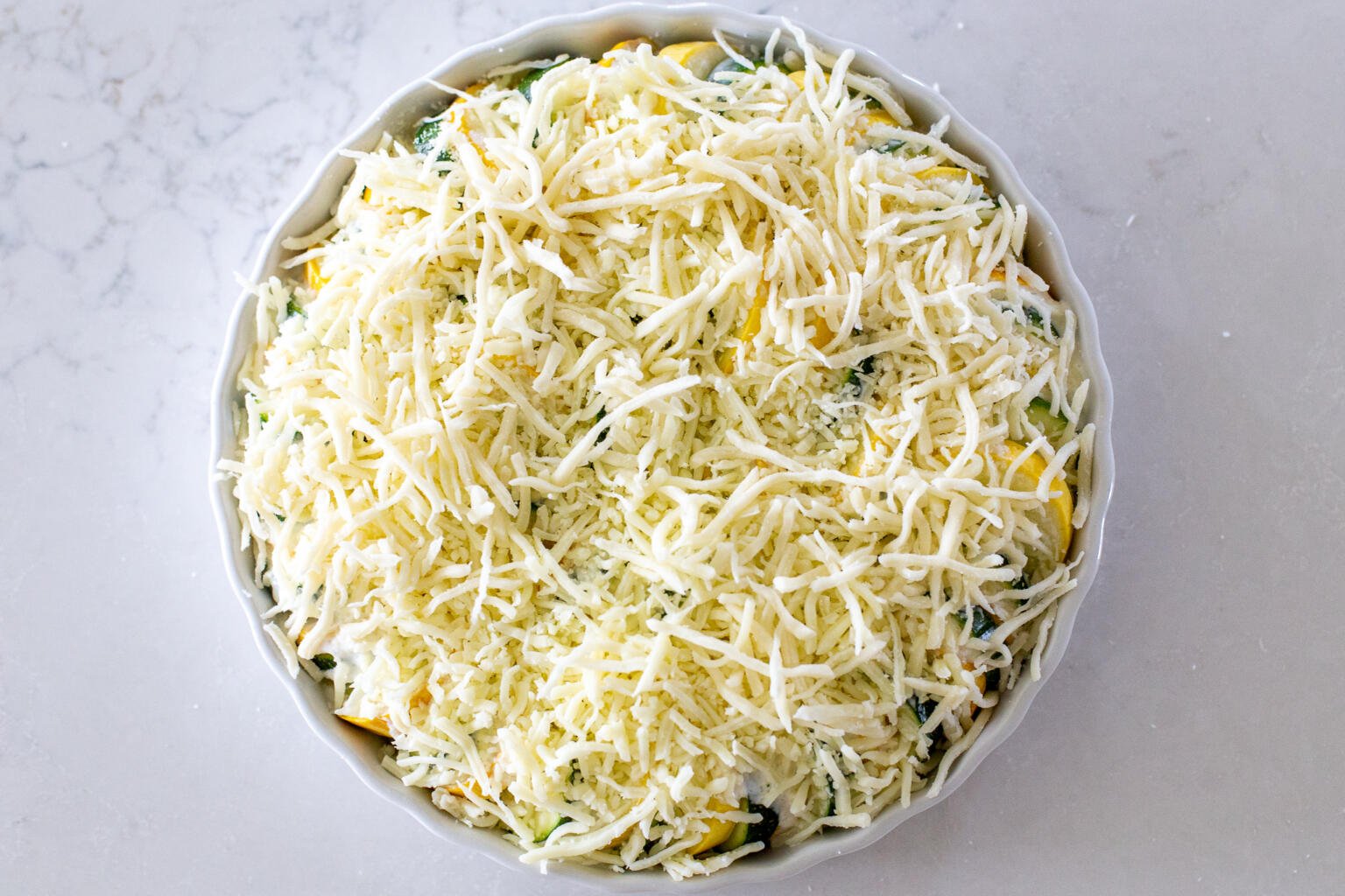 Cheesy Zucchini and Squash Casserole Momsdish