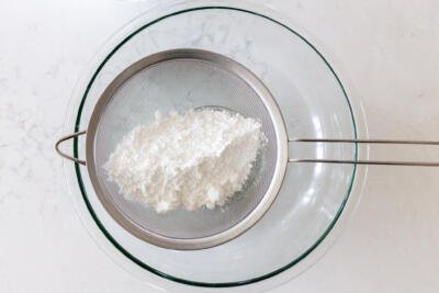 powdered sugar in a bowl