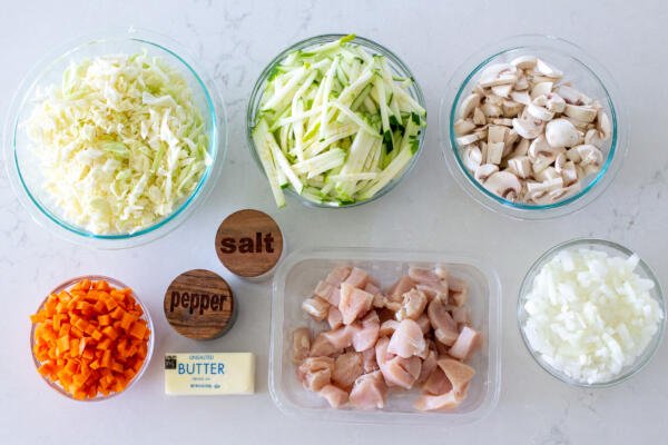 Ingredients for Braised Cabbage