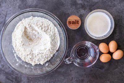 Ingredients for halushki dough