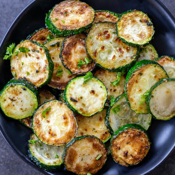 sauteed zucchini on a plate