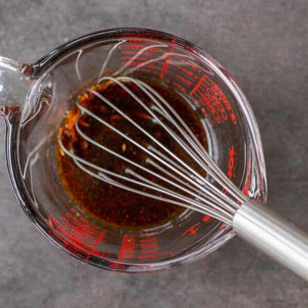Sauce ingredients in one jar