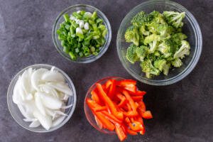 cut up veggies in a bowl