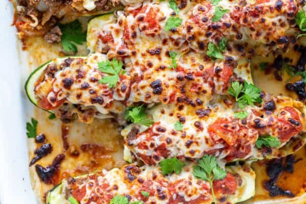 Stuffed Zucchini Boats Recipe (Italian Flare) - Momsdish