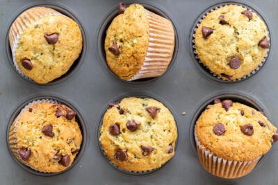 baked muffins in a muffin pan