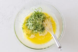 liquids with zucchini in a bowl