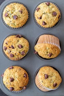 baked muffins in a muffin pan