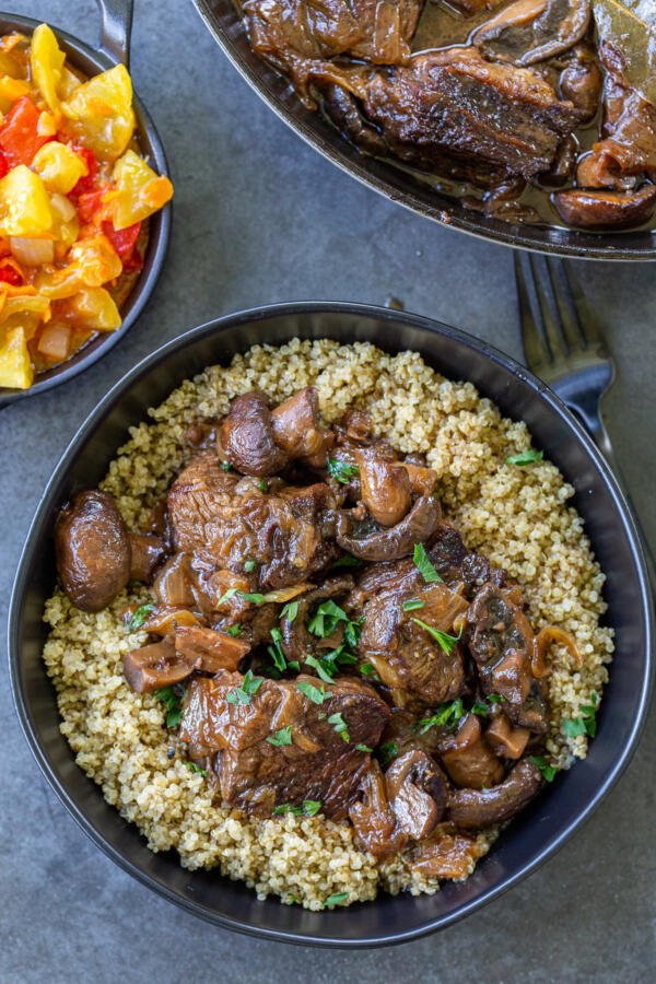 Easy Braised Beef with Mushrooms Recipe - Momsdish