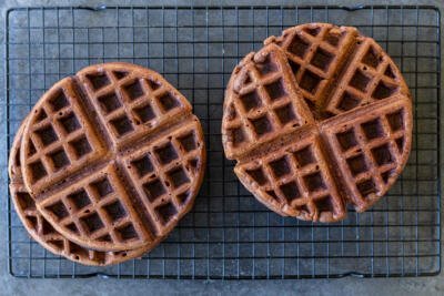 Waffles on a cooling rack