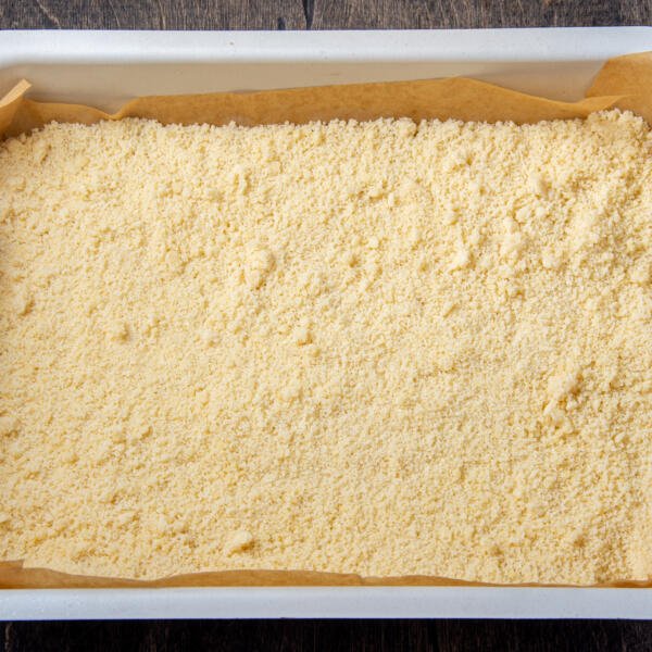 Crumble in a baking pan