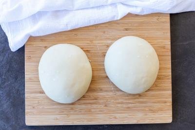 Two balls of bread dough