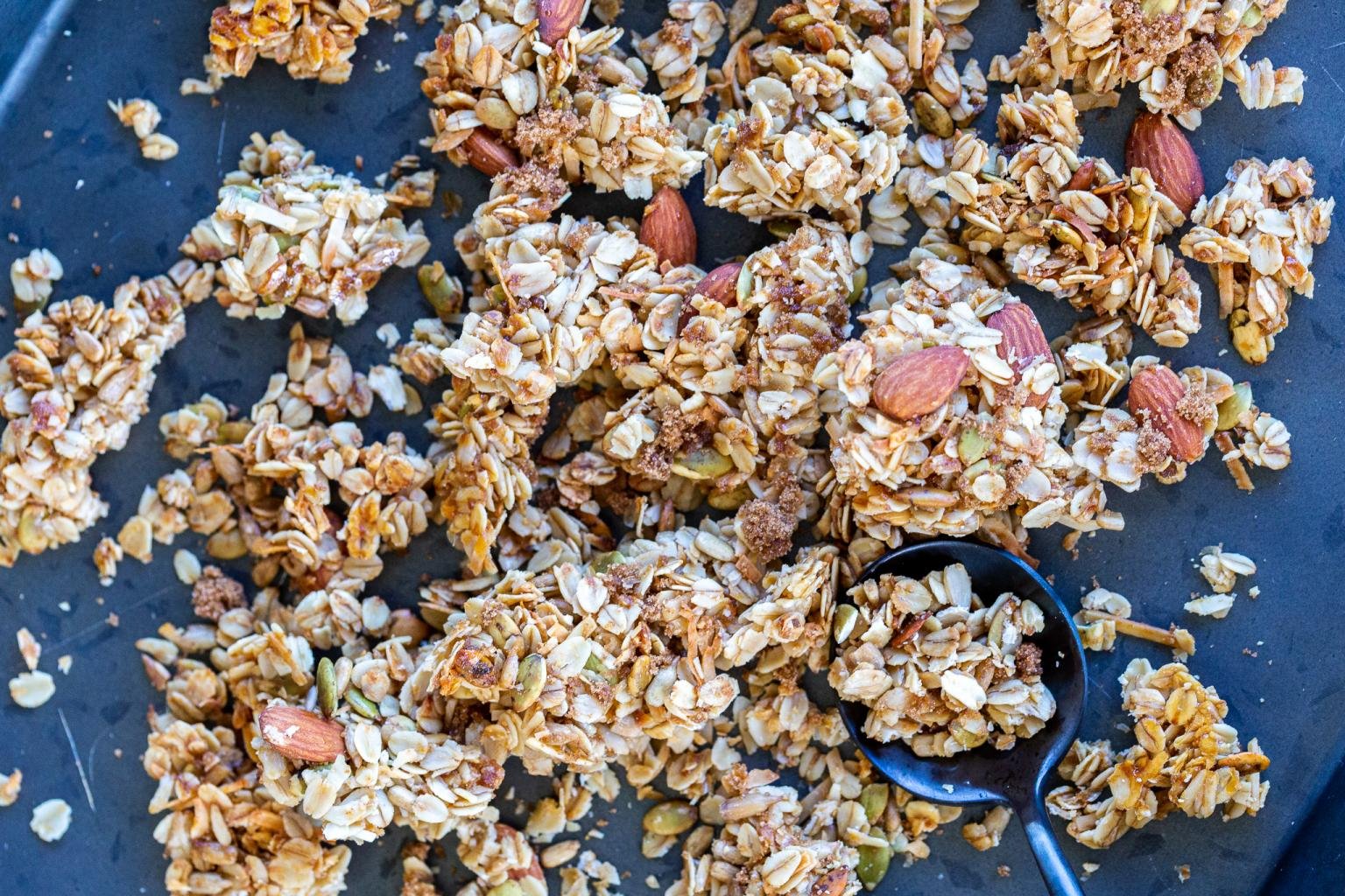 Coconut Granola Clusters Recipe Momsdish
