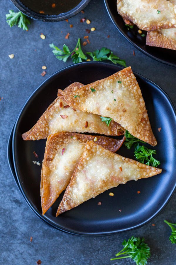 Crab Puffs on a plate