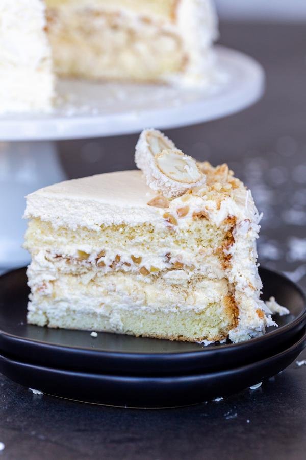 Raffaello Cake (Coconut Almond Cake) - Liv for Cake