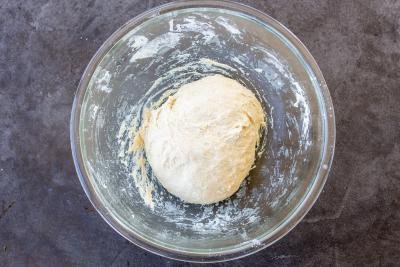 dough in a bowl for Focaccia Bread
