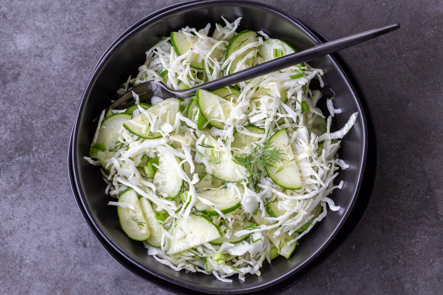Green Cabbage Cucumber Salad with Herbs Momsdish