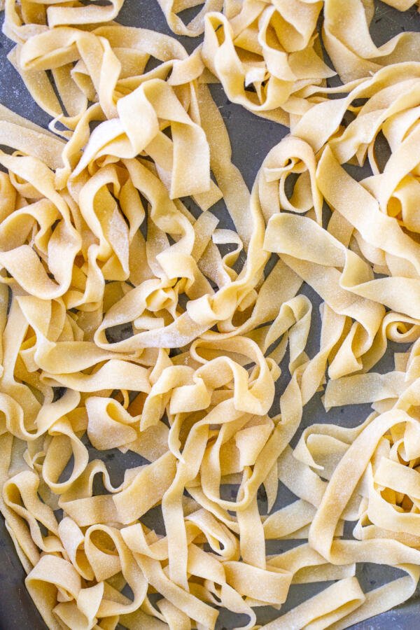 Uncooked floured pasta