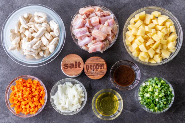 Ingredients for Mom's Chicken Dumpling Soup