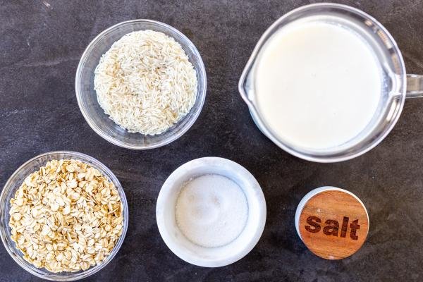 Ingredients for Old-Fashioned Rice Pudding