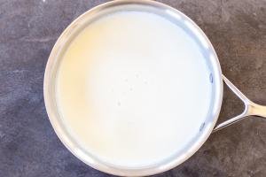 Milk in a pot