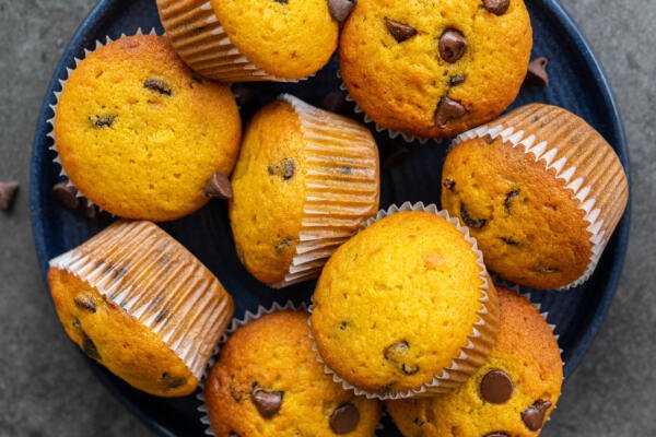 pumpkin muffins on a plate