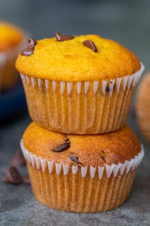 a close up of pumpkin muffins