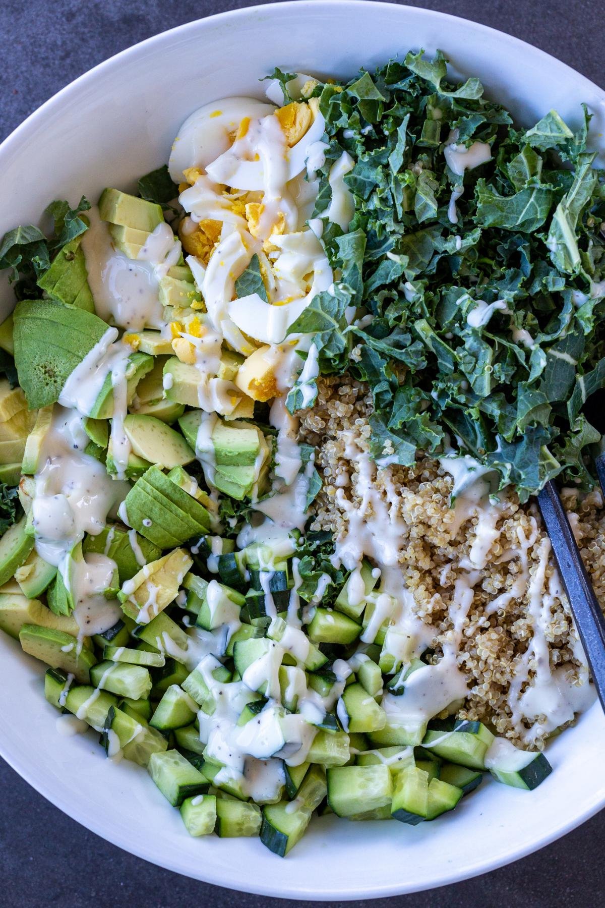 Quinoa Kale and Avocado Salad Recipe Momsdish