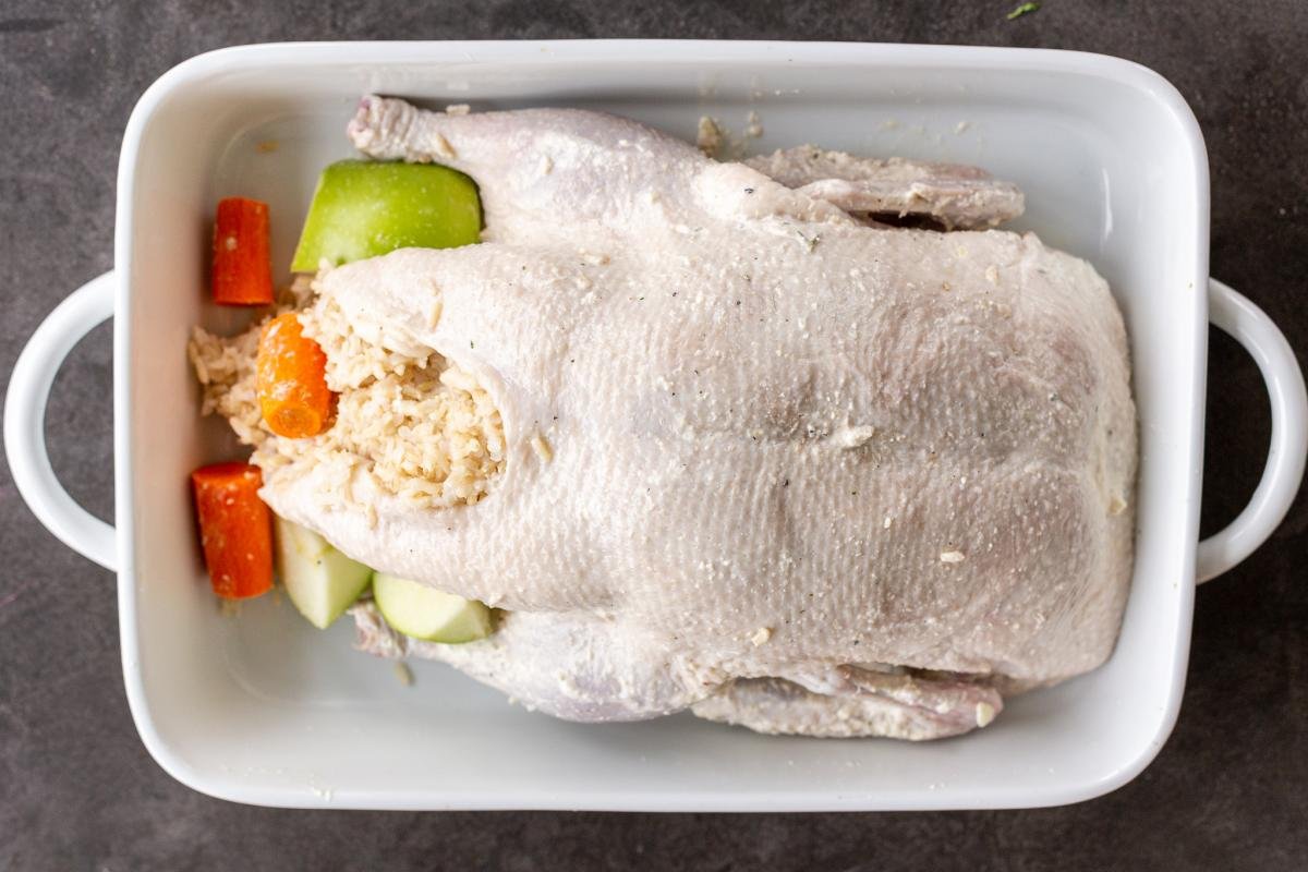 Roasted Stuffed Duck Recipe Momsdish