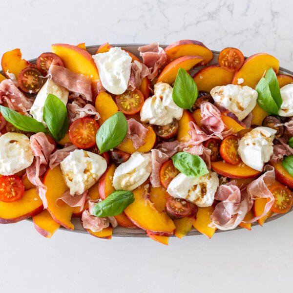 Basil added to the salad