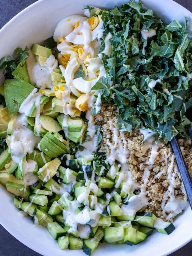 Quinoa Kale and Avocado Salad Recipe Story Momsdish