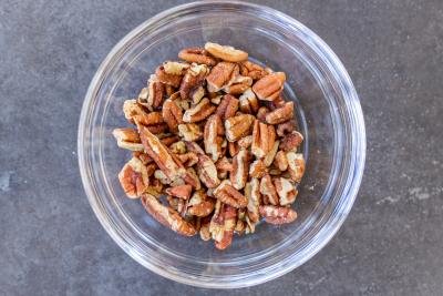 roasted pecans in a bowl