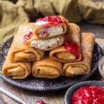 Cheese Blintzes on a plate