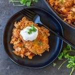 Lazy Cabbage Roll on a serving pan